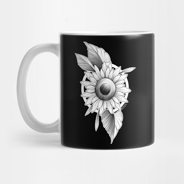 sunflower <3 (black and grey) by elywick
